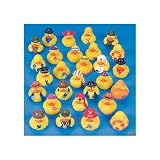 SET OF 24 - 2" RUBBER DUCKYS (No Two Ducks Alike!)
