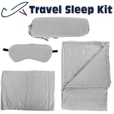 Daya Travel Kit - Silver Cashmere and Wool Blended Fabric
