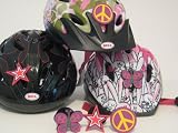 Helmtops, 3 Pack, Purple Butterfly, Peace, Star Soft Bike Helmet Decoration