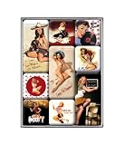 Produkt-Bild: 9 tlg. Pin Up Magnetset Beach Girl&acute;s K&uuml;hlschrankmagnete Kraftmagnete
