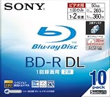Sony Blu-ray Disc 10 Pack - 50GB 2X BD-R DL - There is a NEW MODEL available 