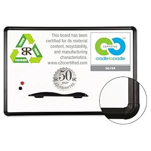 Best-Rite® Green Rite Dry Erase Board, 48 x 36, White, Black Frame