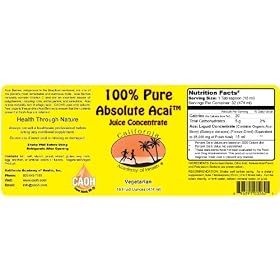 Absolute Acai Juice Concentrate - Made from Organic Acai Berries from CAOH® (1 - 16 oz Bottle)