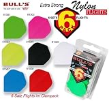 Bull's 6-Pack Nylon Flights Schwarz 81504