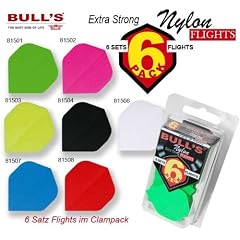 Bull's 6-Pack Nylon Flights Schwarz 81504