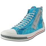 Indian インディアン <strong>ダメージ</strong>テイスト 2010MODEL《メンズ：ターコイズ》キャンバス ハイカット ID-096-TURQUOISE