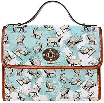 HomeWishes Elk Waterproof Canvas Bag Business Bag For Men And Women