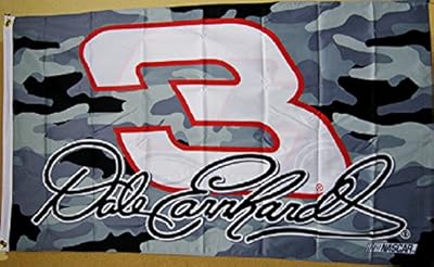Dale Earnhardt #3 Camo Nascar Fan Flag 3' x 5' Premium 2 Sided Banner