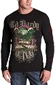 Ed Hardy Men's Long Sleeve Flocked Multiprint T-Shirt