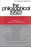 Philosophical Forum: Ethics Vs Aesthtics in Architecture; the Legitimacy of Modern Architecture; Metaphors of Experience; Architecture & Civil Defense in Cold War; Ethics & Aesthetics in Digital Architecure; Ariel Sharon & the Geometry of Occupation (Vol. XXXV, No. 2 2004)
