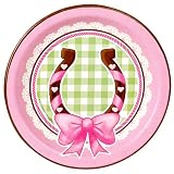 Pink Cowgirl Dessert Plates (8) Party Supplies