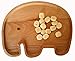 Natural Wood Plate - Bunny, Elephant, or Dog (Elephant)