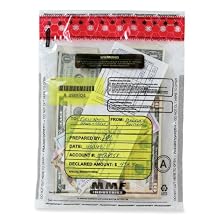 MMF Industries Tamper-Evident Deposit Bags, 12 x 16 Inches, Clear, 100 Bags per Pack (2362011N20)