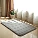 VDOMUS Non-slip Bath Mats Set Memory Foam Bathroom Mat Soft Coral Velvet Fabric,set of 2 piece, Gray, 20