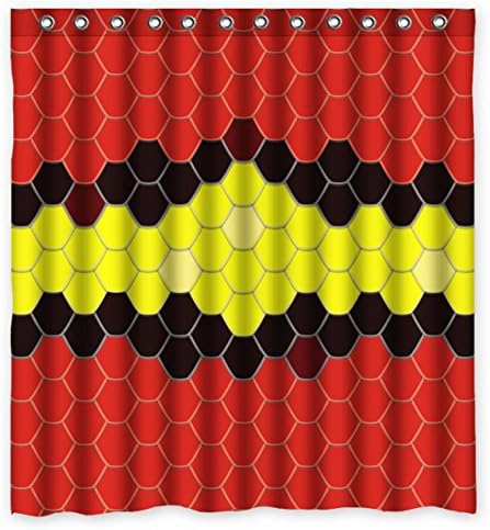 Bath Curtain 66x72 Coral Snake Skin Pattern Background