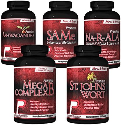Female Rejuvenation Stack - Premium St. John's Wort, SAMe, Ashwagandha, Na-R-ALA, Mega B Complex - PMS and Menopause Relief, Women's Health and Wellness Stack