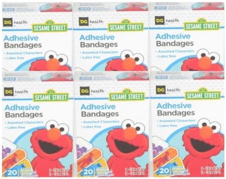 Box of 20 Sesame Street Adhesive Bandages Latex Free Lot of 6 Boxes