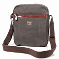 Troop London Brown Canvas Unisex Airport Travel Messenger Shoulder Bag(TRP0218Brown)
