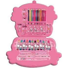 Hello Kitty - A1004287 - Loisir Cr�atif - Valisette de Coloriage - Hello Kitty - 65 Pi�ces