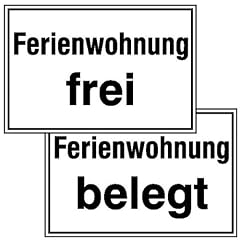 Ferienwohnung frei Hinweisschild, Kunststoff, 30x20 cm