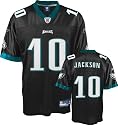 DeSean Jackson Jersey: Reebok Black Replica #10 Philadelphia Eagles Jersey