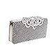 Fawziya Evening Clutch Rhinestone Crown Medium Novelty Purses For Women Formal-Black