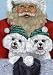 Bichon Frise and Santa Garden Flag