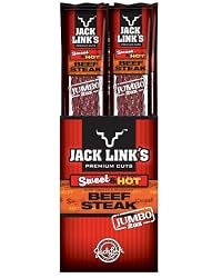 Jack Link's Beef Steak, Sweet & Hot, 2-Ounce Packages (Pack of 12)