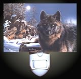 Black Wolves Decorative Night Light