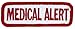 MEDICAL ALERT (White/Red) Sew-On Service Dog Embroidered Patch - 3