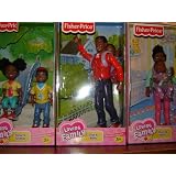 Fisher Price Loving Family 6 Piece African American Figure Set- Mom and Baby, Brother and Sister, Dad and Baby