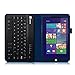 Fintie WinBook TW802 / TW801 Tablet Keyboard Case - Premium PU Leather Folio Stand Cover with Removable Wireless Bluetooth Keyboard for WinBook TW802 / TW801 8-Inch Windows 8.1 Tablet, Navy