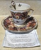 Bradford Exchange - Floral Greetings From Lena Liu - Circle of Romance Teacup and Saucer Collection