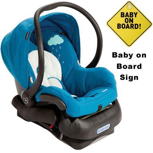 Maxi-Cosi IC099BIO Mico Infant Car Seat w Baby on Board Sign - Misty Blue
