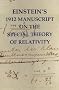Albert Einstein's 1912 Manuscript. Special Theory of Relativity