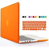iBenzer - 2 in 1 Soft-Touch Plastic Hard Case Cover & Keyboard Cover for 13 inches Macbook Pro 13.3'' with Retina display (Model: A1502 / A1425 ), Orange MMP13R-OR+1
