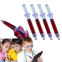 Dazzling Toys Novelty Fake Needle Syringe Pens - Halloween Costume Accessory - Pack of 24
