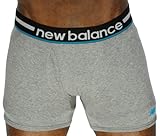 New Balance Men's 2 Pack Trunk with Blue Band, White/Heather, Medium New Balance Men's 2 Pack Trunk with Blue Band, White/Heather, Medium