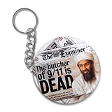 HEADLINES BUTCHER of 9-11 DEAD Osama Bin Laden 2.25 inch Key Chain