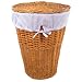 Badger Basket Rattan Hamper With Lid & Drawstring Liner -16