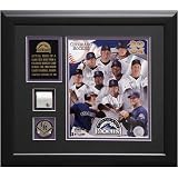 Colorado Rockies 2004 A Piece of the Season Framed 8x10 Team Photograph with Game Used Base