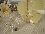 Baby Keepsake: Mini crystal angel in satin lined heart box - D`Lusso Collections