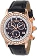 August Steiner Womens ASA818BK Swiss Quartz Multi-Function Dazzling Fashion Watch