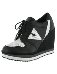 Volatile Kicks Whisk Womens Wedge Sneakers Platform Shoes Leather Size 10