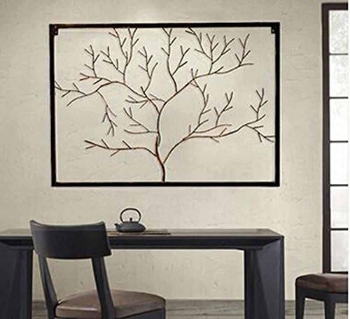 UZI-Wrought iron wall decorations simple modern creative wall mural, tree of life background of home living room wall decoration hanging