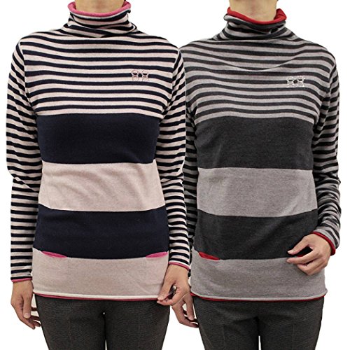 ピッコーネ スタジオ ピッコーネ STUDIO PICONE レディース プルオーバー ニット セーター ボーダー 2枚セット ハイネック ウール (pico-w16aw40s)