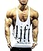 SLSY Men's Gym Tank Top Power Lift Y Back Workout Bodybuilding Stringer Tanks