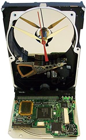 Geek Hard Drive Clock, Accented with Unusual Circuit Board...Unique &amp; Cool!