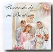 100 Baptismal Mini Remembrances Cards in Spanish - Holy Family, 1.5" x 2.5"