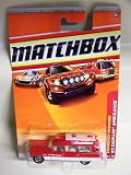 Matchbox 2010 Emergency Response 55 of 100 (Red Over White) '63 Cadillac Ambulance